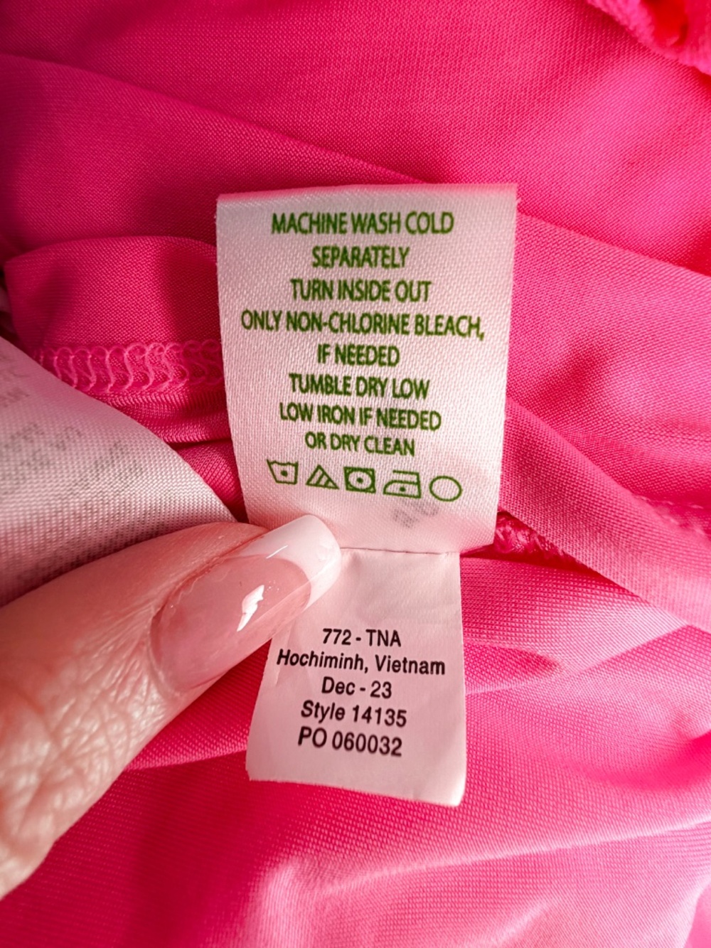 Lilly Pulitzer Hot Pink Lace Dress Size XL - Picture 6 of 6
